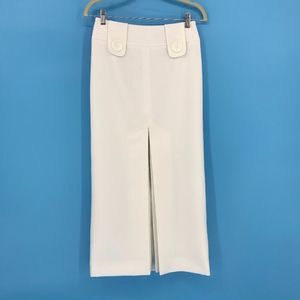 VS Long White Skirt with Front Slit